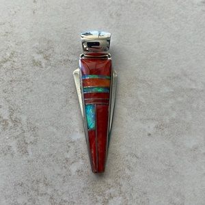 Sterling silver and stone pendant